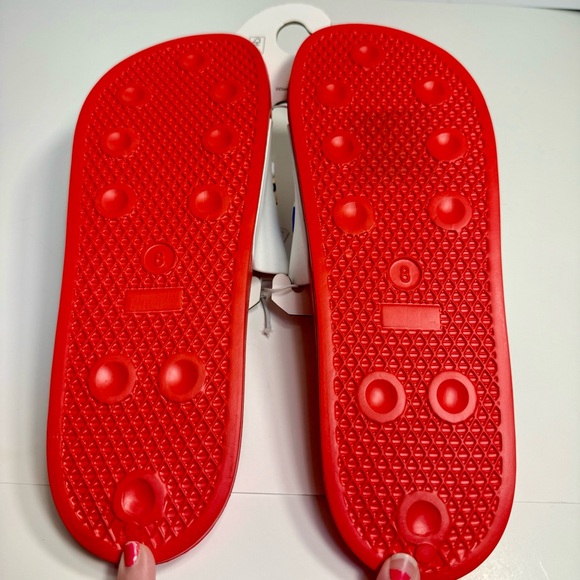NWT. Disney Primark Women's Red Mickey Mouse 4th of July slides size 10 women - Picture 8 of 9